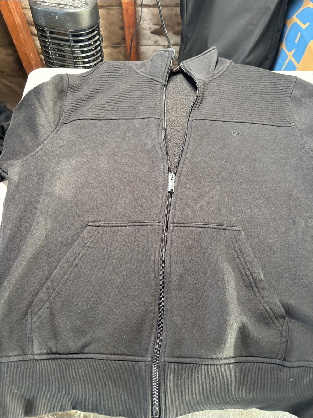 Michael Kors Men's Black Lightweight Zip-Front Shirt Jacket